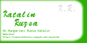 katalin ruzsa business card